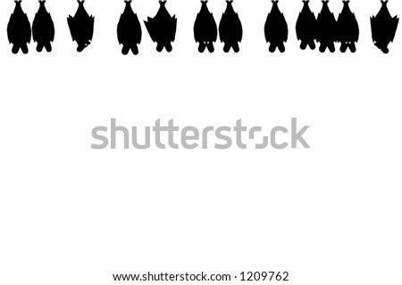 Hanging Bat Silhouette