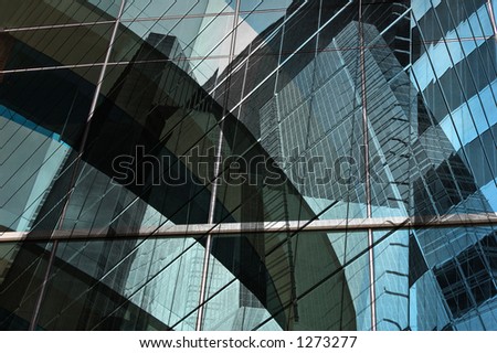 Abstract design of city center