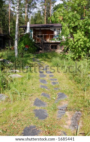 Path to a Finnish summer cottage