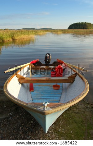Boat by a Finnish lake