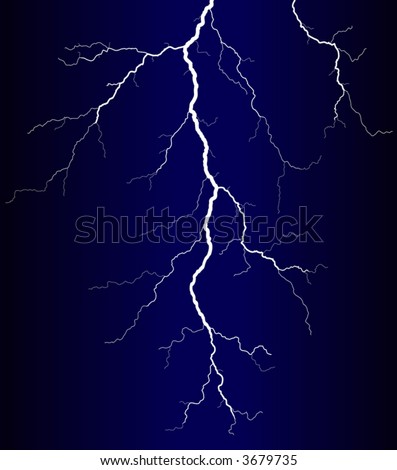 Vector illustration of a lightning bolt