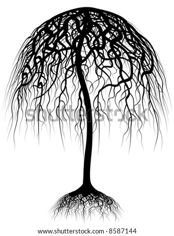 clip art tree roots. of a tree and its roots