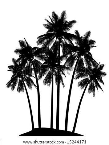 Clip Art Tree Silhouettes. of palm tree silhouettes