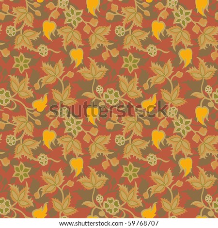 floral wallpaper tile. stock vector : Editable vector seamless tile of floral wallpaper