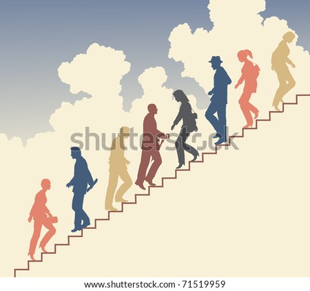 People On Stairs