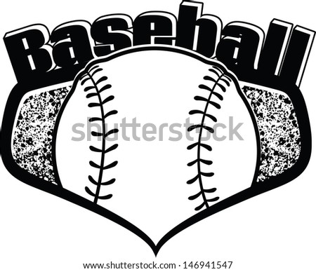 Baseball Shield with Text