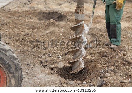 Rotary drill and worker