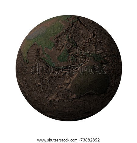 Earth without water and plants, Australia