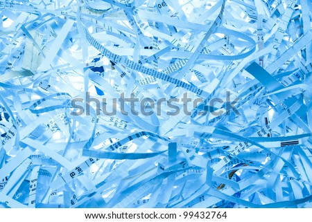 Confidential shredded documents background