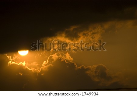 clouds in the sky with sun