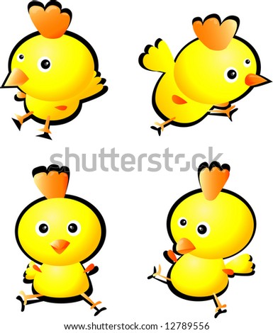 stock vector Cute Chicken Cartoon