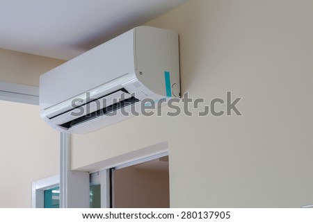 air conditioner install on wall for condo or meeting room