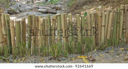 bamboo fence make as dam