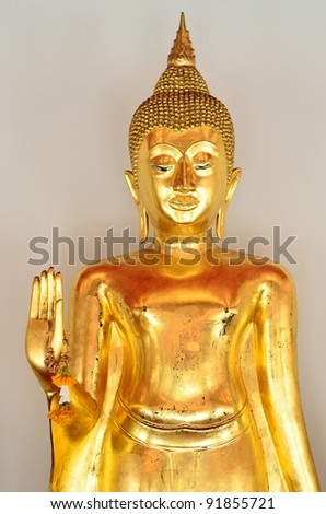 Buddha statue at Wat Pho, Bangkok( Art in a temple in Thailand, there is no copyright notice)