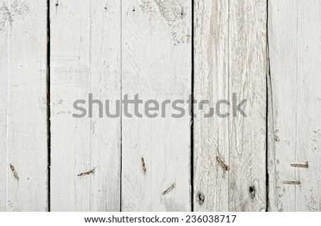 old white wooden planks with nails closeup