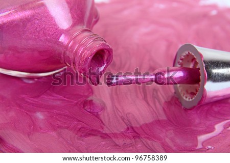 spilled purple nail polish