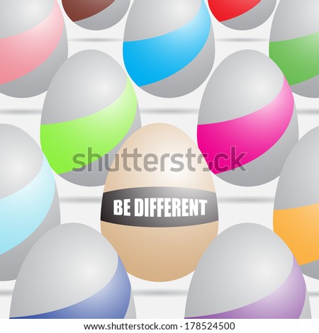 egg standing out of the crowd