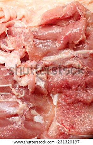 Fresh chicken meat for cooking.