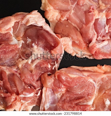 Fresh chicken meat for cooking.