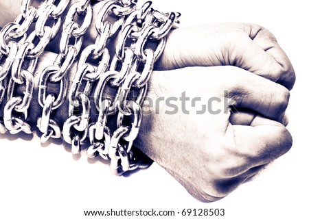 chained in