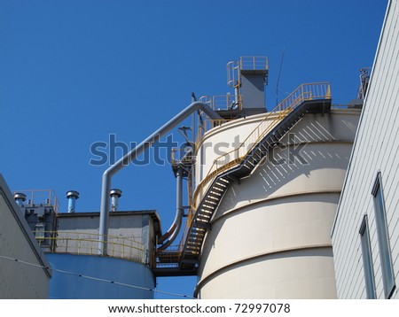 cement factory over blue sky