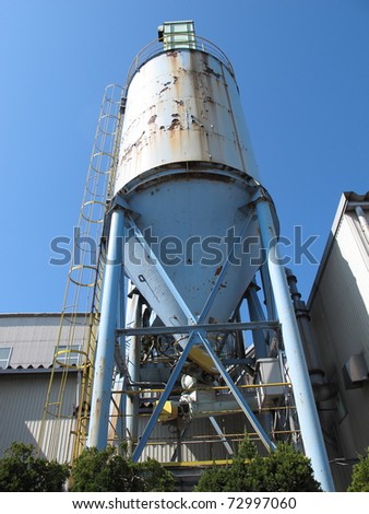 cement factory over blue sky