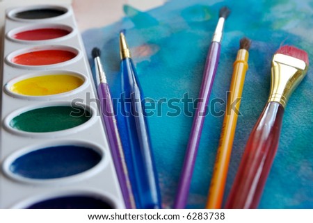 Watercolor art supplies