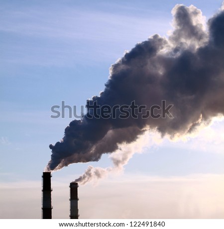 industrial smoke from chimney