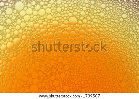 Back lit orange and yellow bubbles