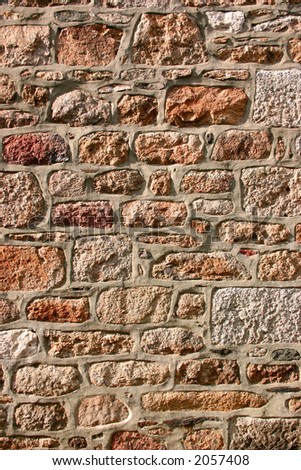 Renovated Cornish house block stone wall