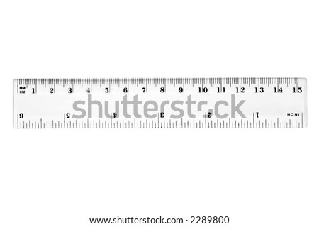 2 6 inches on ruler. stock photo : A 15 cm ruler,