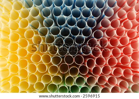 Colorful abstract drink straws background.