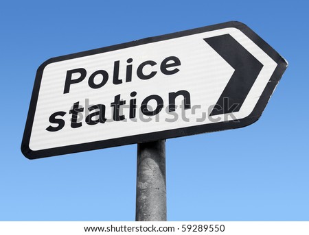 British Police station sign.