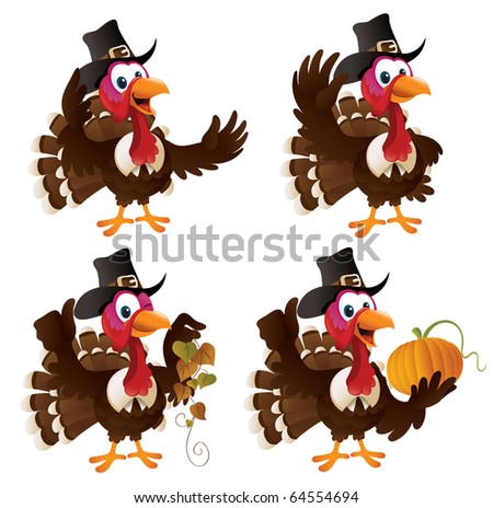 cartoon turkeys