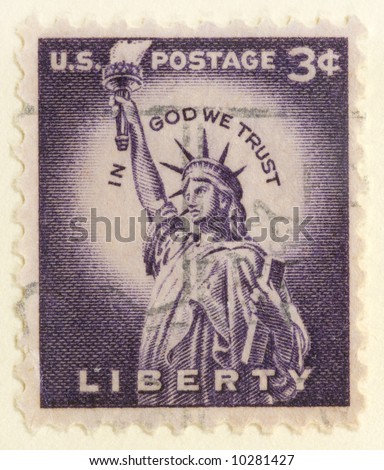 statue of liberty stamp. with the Statue of Liberty