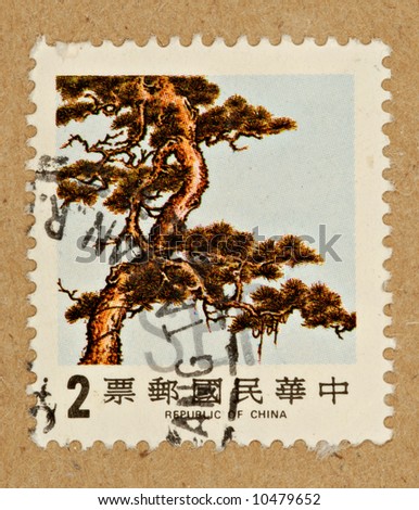 A canceled stamp from the Republic of China.