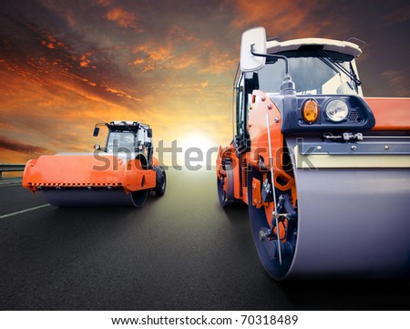 Road rollers for asphalt