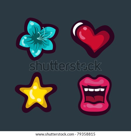 stock vector Tattoo icons