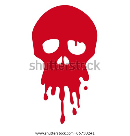 Bloody Skull Stock Vector Illustration 86730241 : Shutterstock