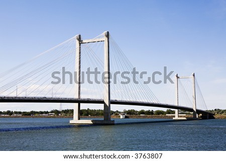 Cable Bridge between Pasco and Kennewick in Eastern Washington State