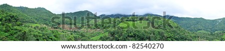 Landscape of high mountains of Northern Thailand countries