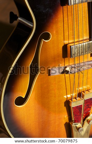 Beautiful photo of high quality jazz guitar