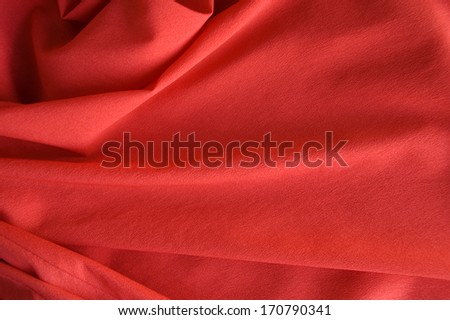 curve of red fabric background