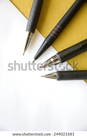 four black pen on white paper