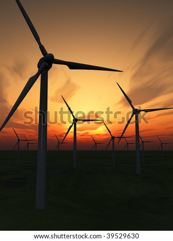 Wind power stations