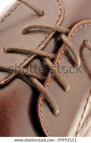 Man's shoes from a brown leather