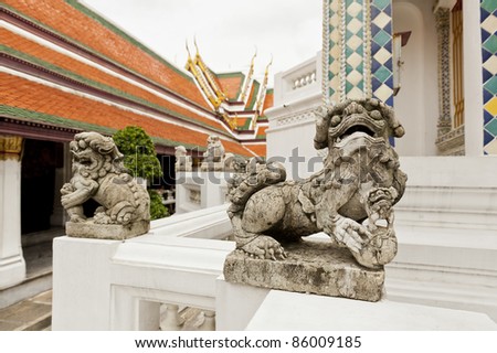 Demon Statue grand Palace , Bangkok, Thailand