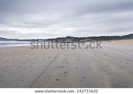 La Lanzada Beach, Pontevedra, Galicia, Spain. It is one of the top three beaches in Galicia