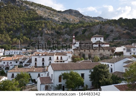 Views of Grazalema, Cadiz. This village is part of the pueblos blancos (white towns) in southern Spain Andalusia region, and reminds the Arab past
