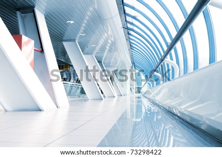 long corridor in airport